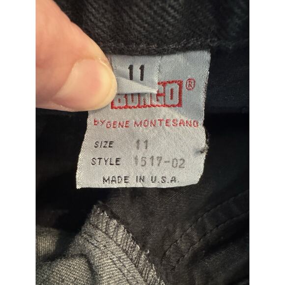 Vintage Bongo Jean Shorts Women's 11 Black Washed High Waist 90s 80s retro Biker - Picture 2 of 13